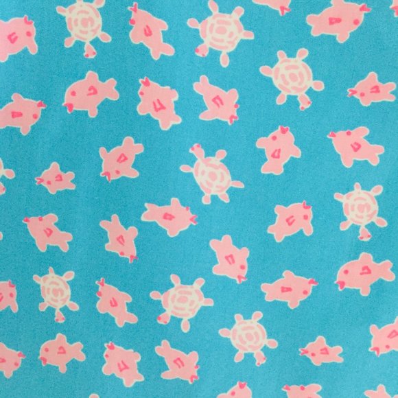 Lilly Pulitzer Blue/ Pink Turtle Print Crop Leg Pants Size 10 - Picture 4 of 6